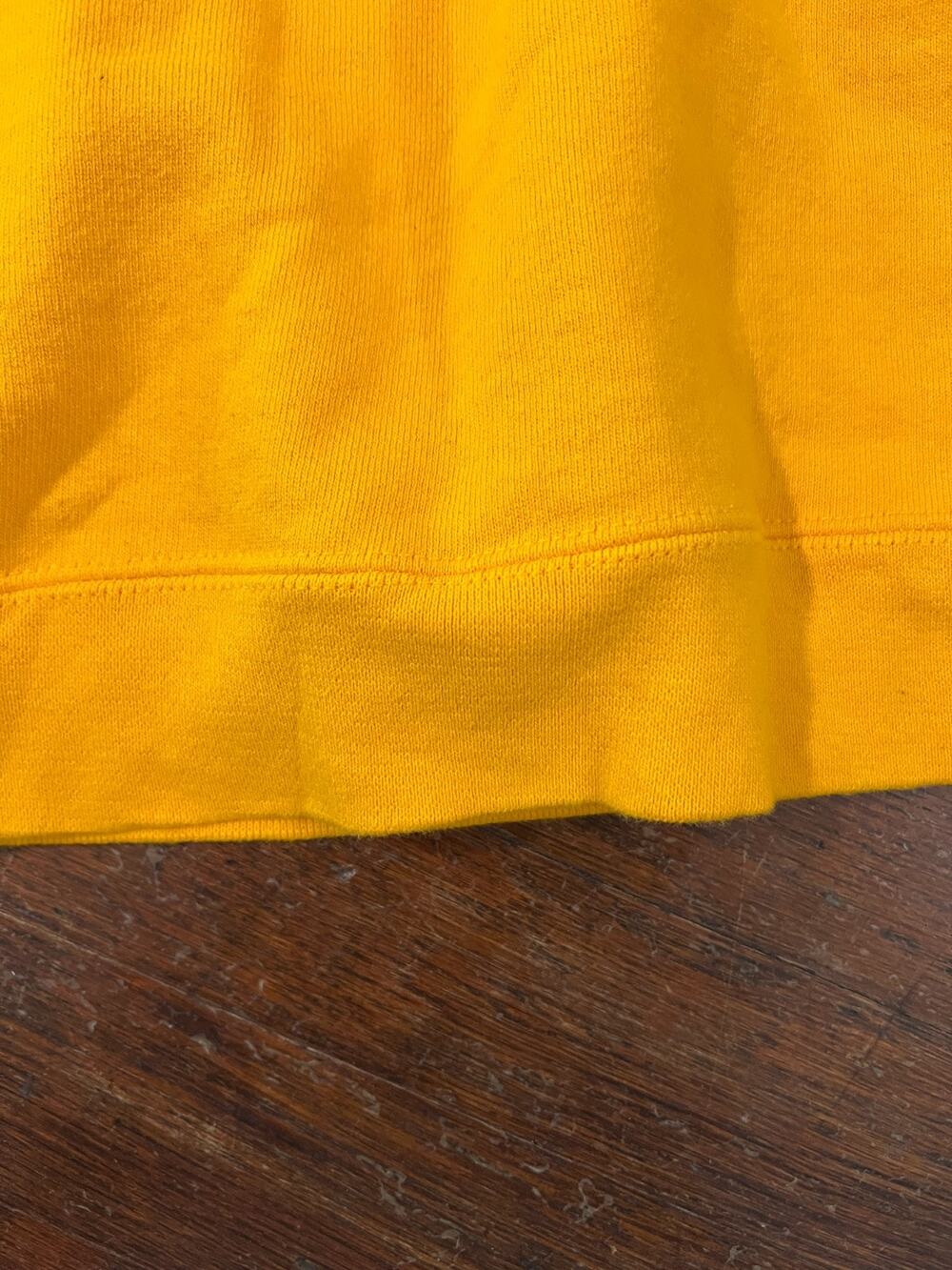 Fruit of the Loom Supercotton Crewneck Sweatshirt Mens L 90s Y2K Yellow Chic - Picture 5 of 6